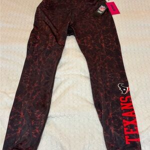 NFL Houston Texans Black and Red Kids Leggings with Team Logo